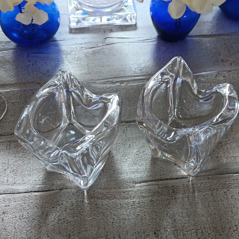 Bayez Cristal French Vtg Hvy Masculine Cigar Bowls